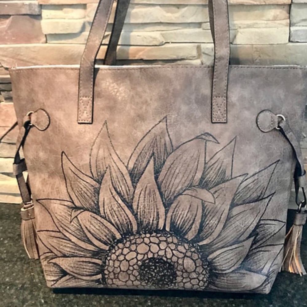 Sunflower handbag handmade